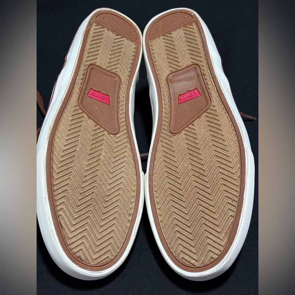 NWOT Classic Brown Levi’s Men’s Perfect Waxed Sneakers Size 10 - Picture 7 of 7